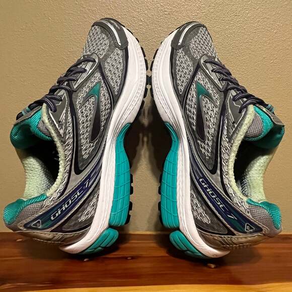 Brooks Ghost 7 G7 Running Athletic Shoes Gray Green Purple Womens 7.5 - Picture 3 of 12